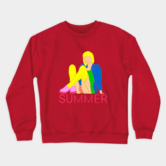 Summer girl Crewneck Sweatshirt by norteco